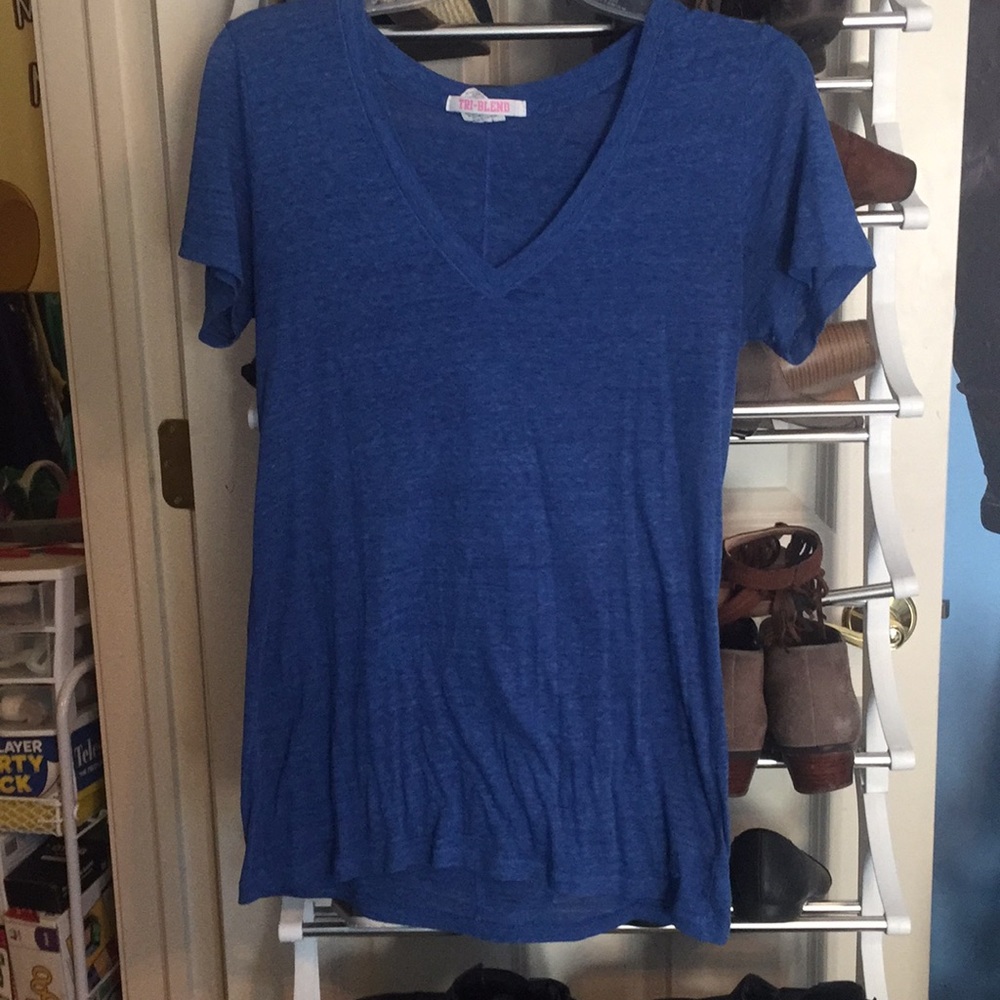 Blue PINK V Neck